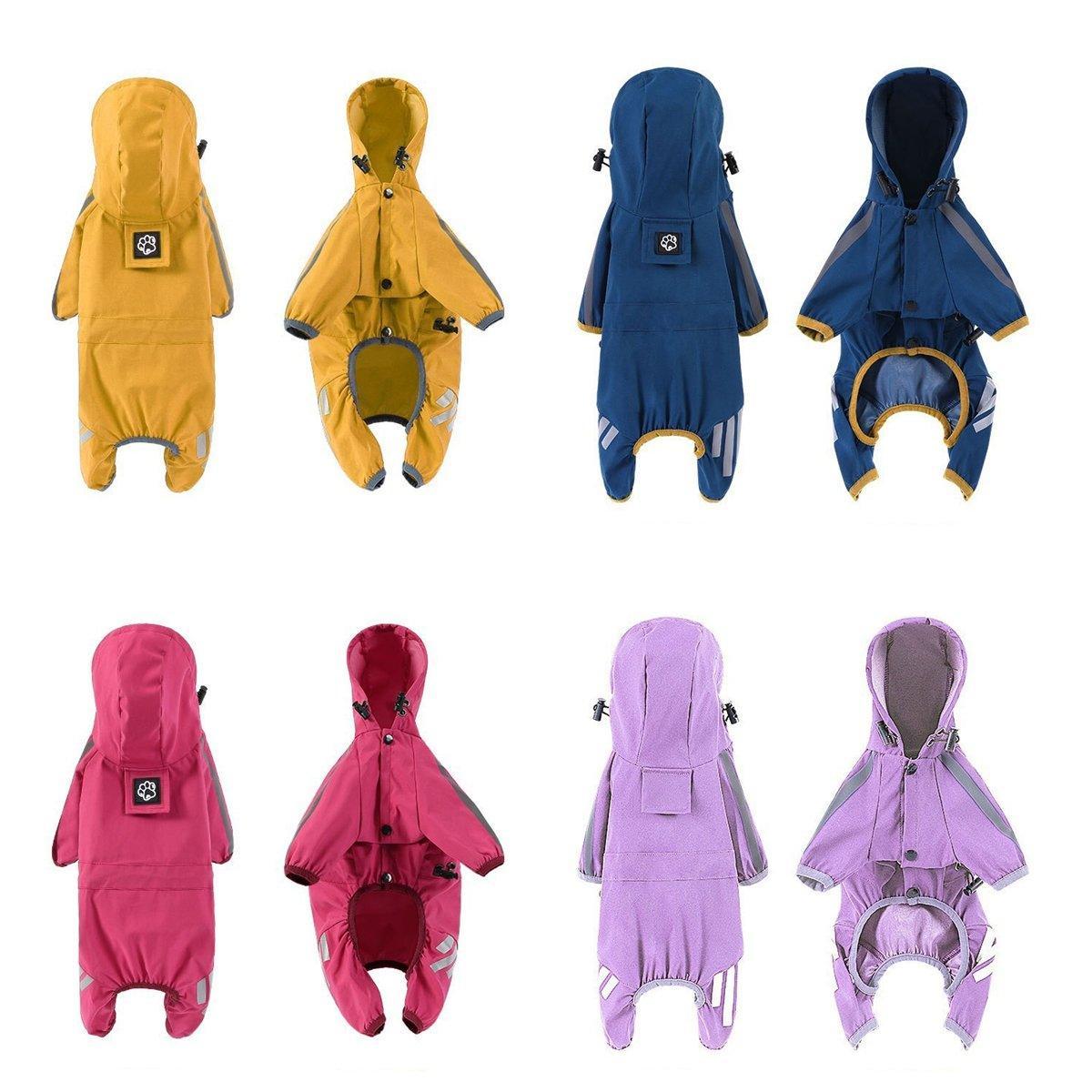 Waterproof Four Corner Pet Raincoats In Large Medium And Small Sizes Are Suitable For Dogs - Pink - M