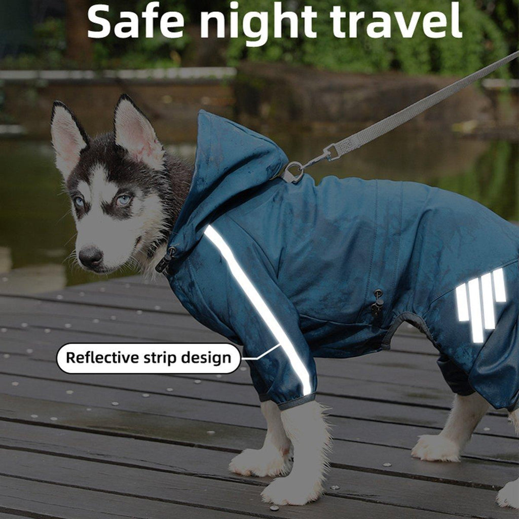 Waterproof Four Corner Pet Raincoats In Large Medium And Small Sizes Are Suitable For Dogs - Orange - S