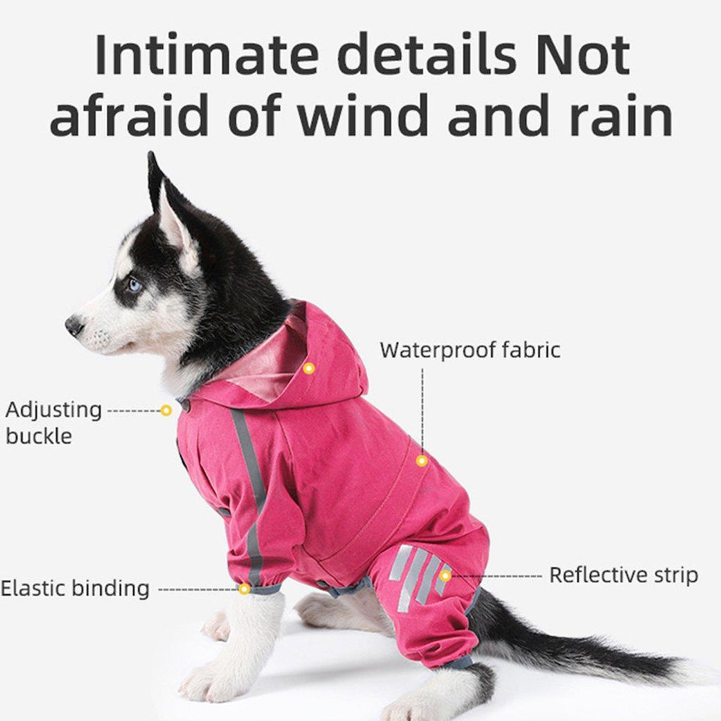Waterproof Four Corner Pet Raincoats In Large Medium And Small Sizes Are Suitable For Dogs - Orange - S