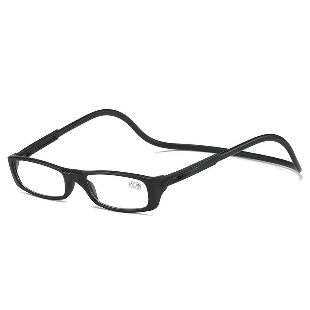 Folding Reading Glasses for Elderly Convenient Neck Hanging Portable Eyewear - Blue-150