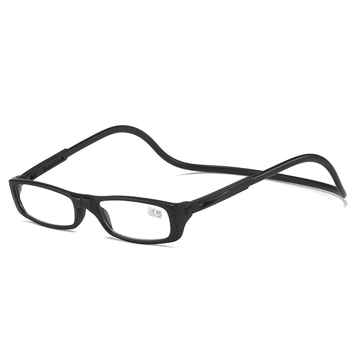 Folding Reading Glasses for Elderly Convenient Neck Hanging Portable Eyewear - Red-300