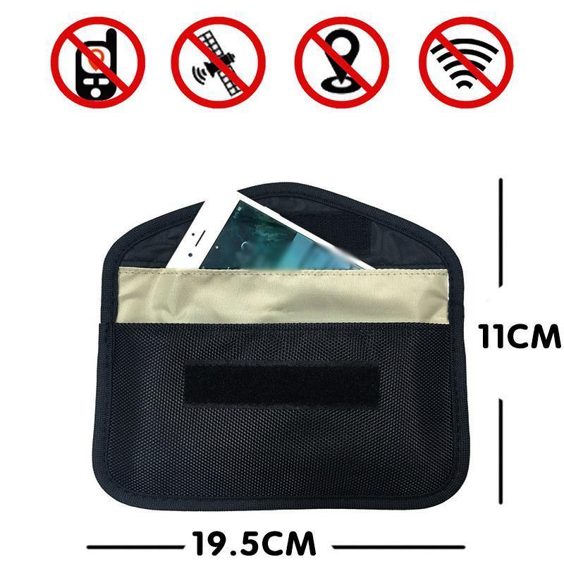 Car Key Case For Faraday Cage Fob Pouch Keyless RFID Blocking Bag - Red