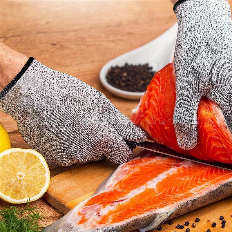 Cut Resistant Gloves Anti-Cutting Food Grade Level 5 Kitchen Butcher Protection - L (24CM)