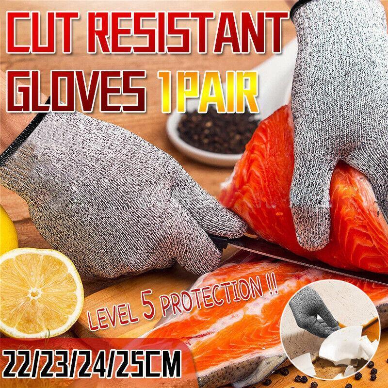Cut Resistant Gloves Anti-Cutting Food Grade Level 5 Kitchen Butcher Protection - S (22CM)
