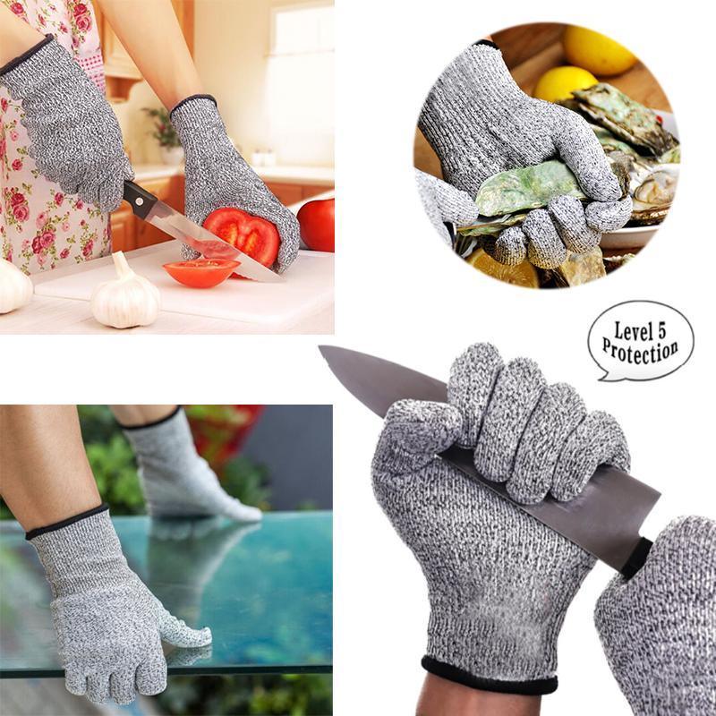 Cut Resistant Gloves Anti-Cutting Food Grade Level 5 Kitchen Butcher Protection - S (22CM)