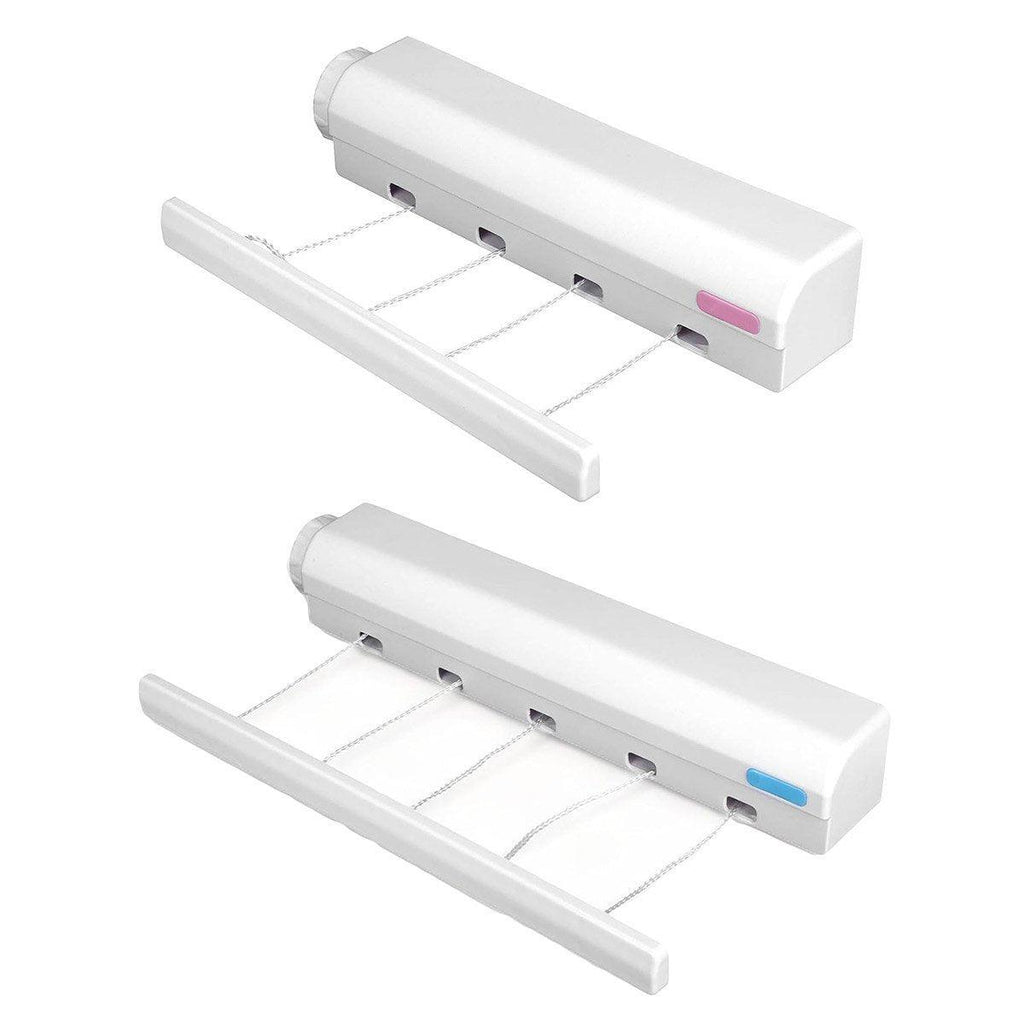 Wall Mounted Clothes Hanger Dryer Clothesline Laundry Washing Line Drying Rack - 4lines