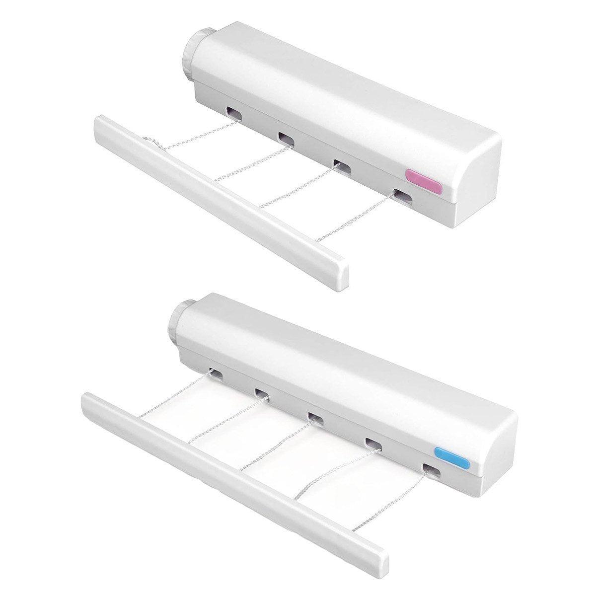 Wall Mounted Clothes Hanger Dryer Clothesline Laundry Washing Line Drying Rack - 4lines