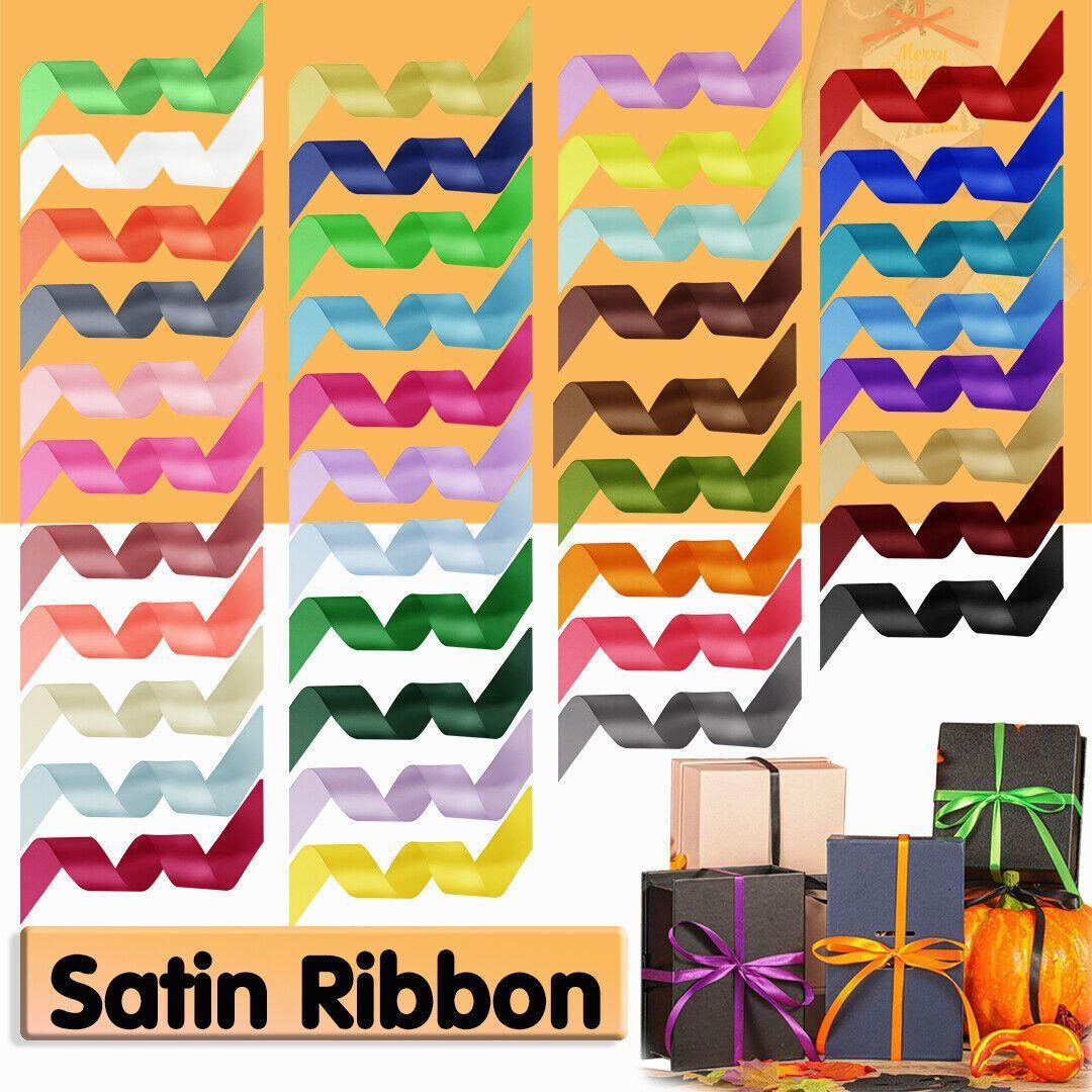 10mm Width Satin Hair Ribbon Wedding Party Decoration Gift Banquet 3m - Cream Colored