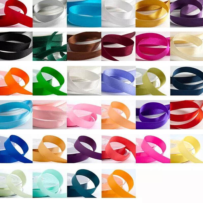 10mm Width Satin Hair Ribbon Wedding Party Decoration Gift Banquet 3m - Cream Colored