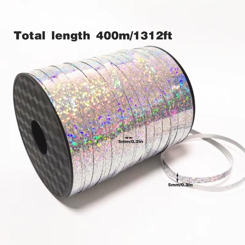 5mm Balloon Ribbon Curling Party String Gift Wrap Decoration Birthday Wedding - Laser-Blue