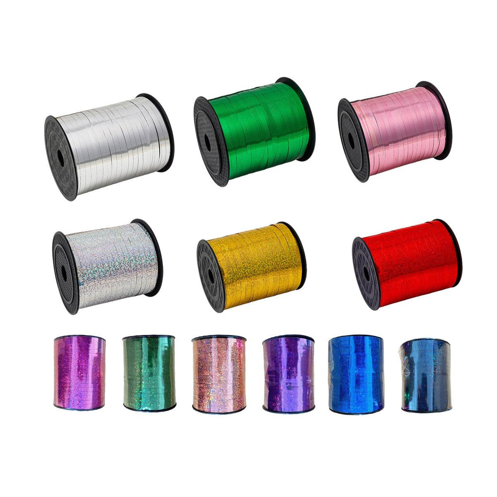 5mm Balloon Ribbon Curling Party String Gift Wrap Decoration Birthday Wedding - Laser-Gold