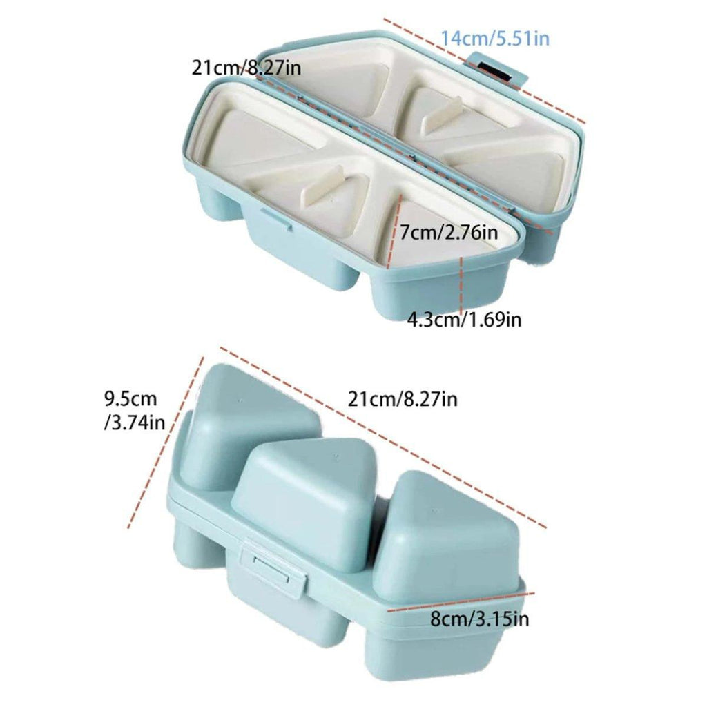 Triangle Onigiri Bento Compartment Lunch Box Portable Food Storage Container