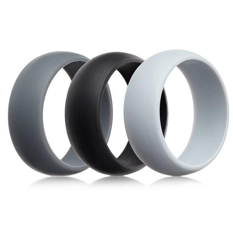 Silicone Rubber Ring Bands 3Pcs - 8
