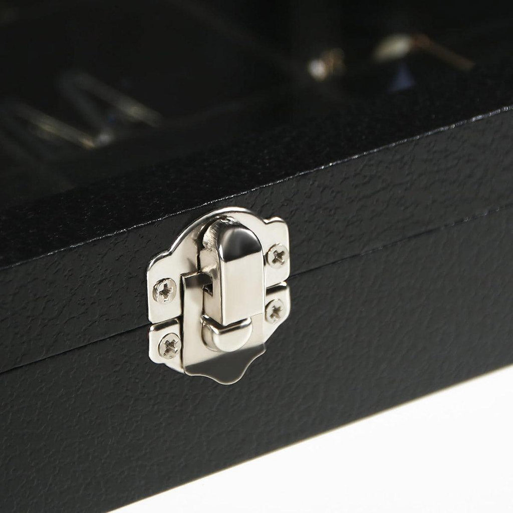 Black Jewellery Box with Lid Dustproof Necklace Ring Earring Storage Display Box