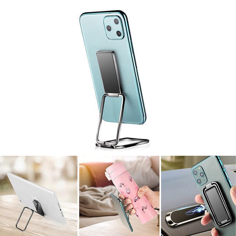 Universal Phone Ring Grip Holder Back Mount Stand for Smartphones and Tablets - Silver