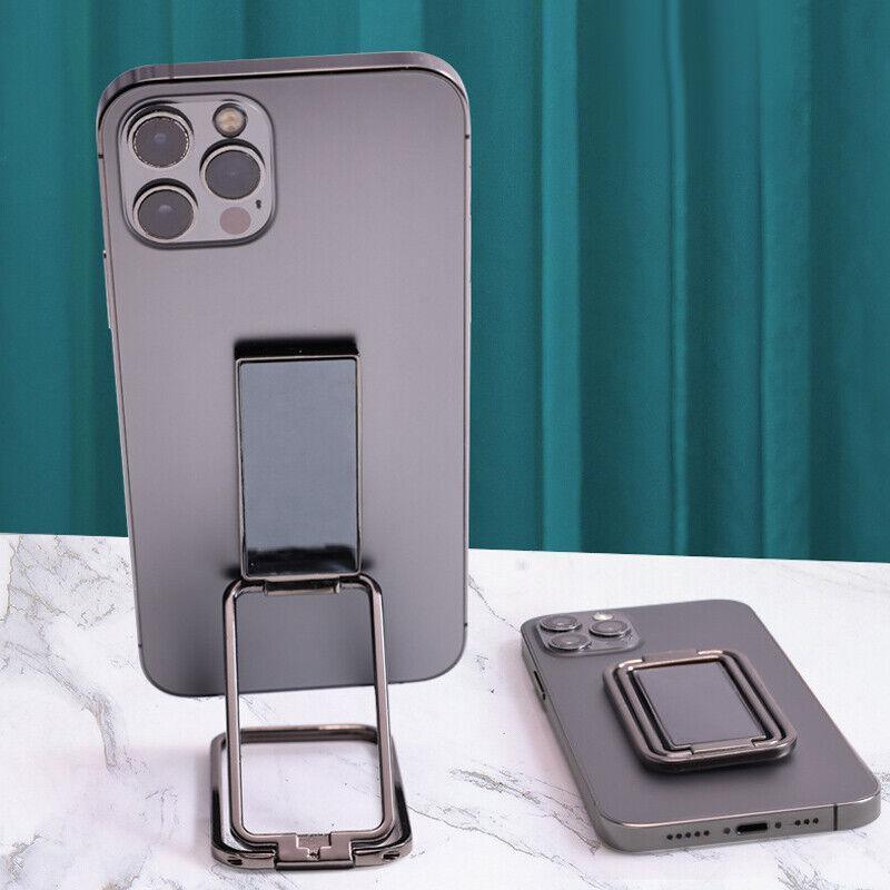 Universal Phone Ring Grip Holder Back Mount Stand for Smartphones and Tablets - Silver