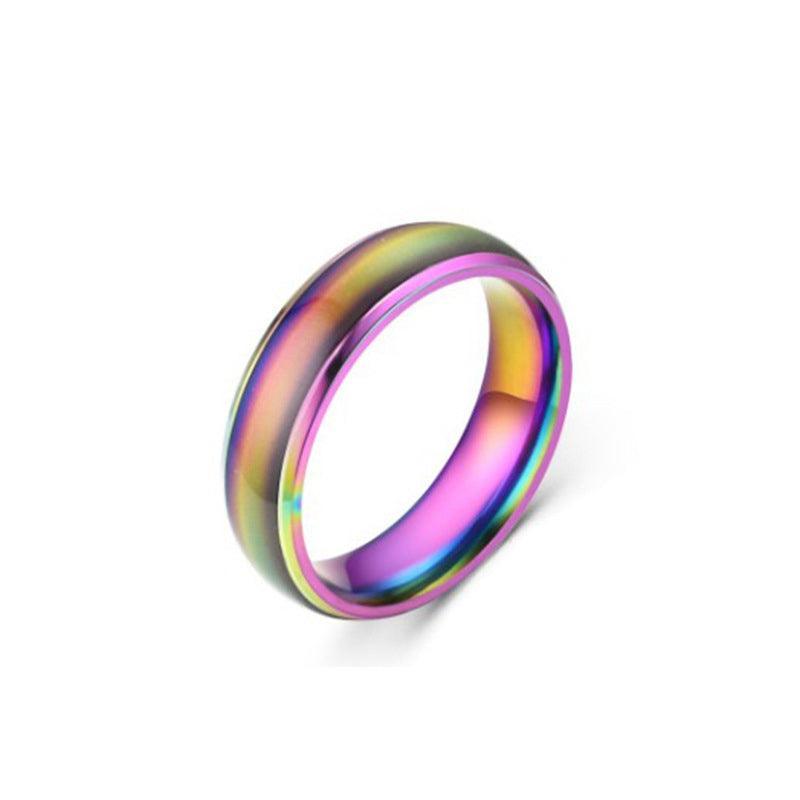 Mood Colour Changing Temperature Ring for Emotional Expression US Size 12 - Rose Gold