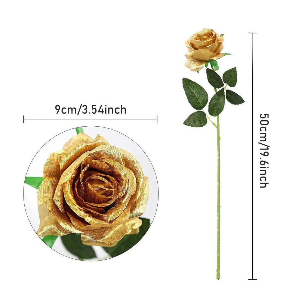 10pcs Artificial Silk Simulation Rose Flowers - Wedding Party Home Decorations - Black
