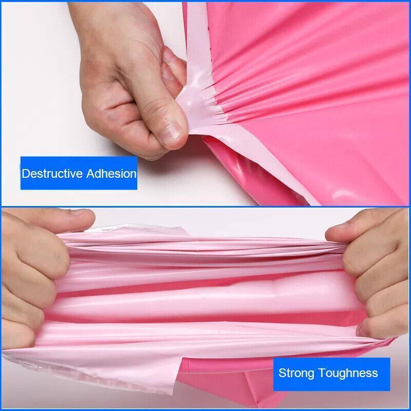 Poly Mailer Bags Mailing Satchel Plastic Courier Self Sealing Packing Rose Red - 25*35CM