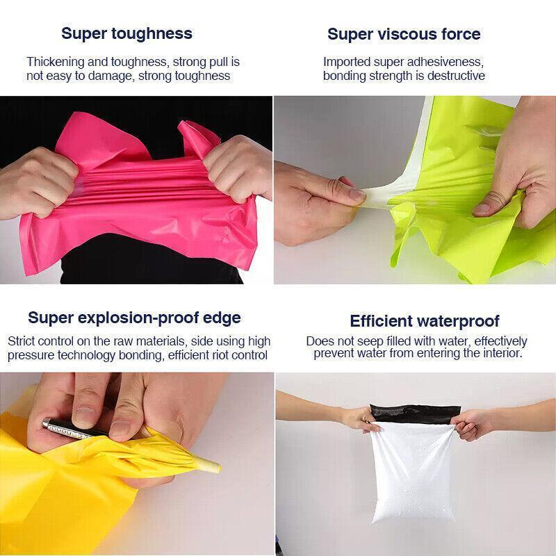Poly Mailer Bags Mailing Satchel Plastic Courier Self Sealing Packing Rose Red - 25*35CM