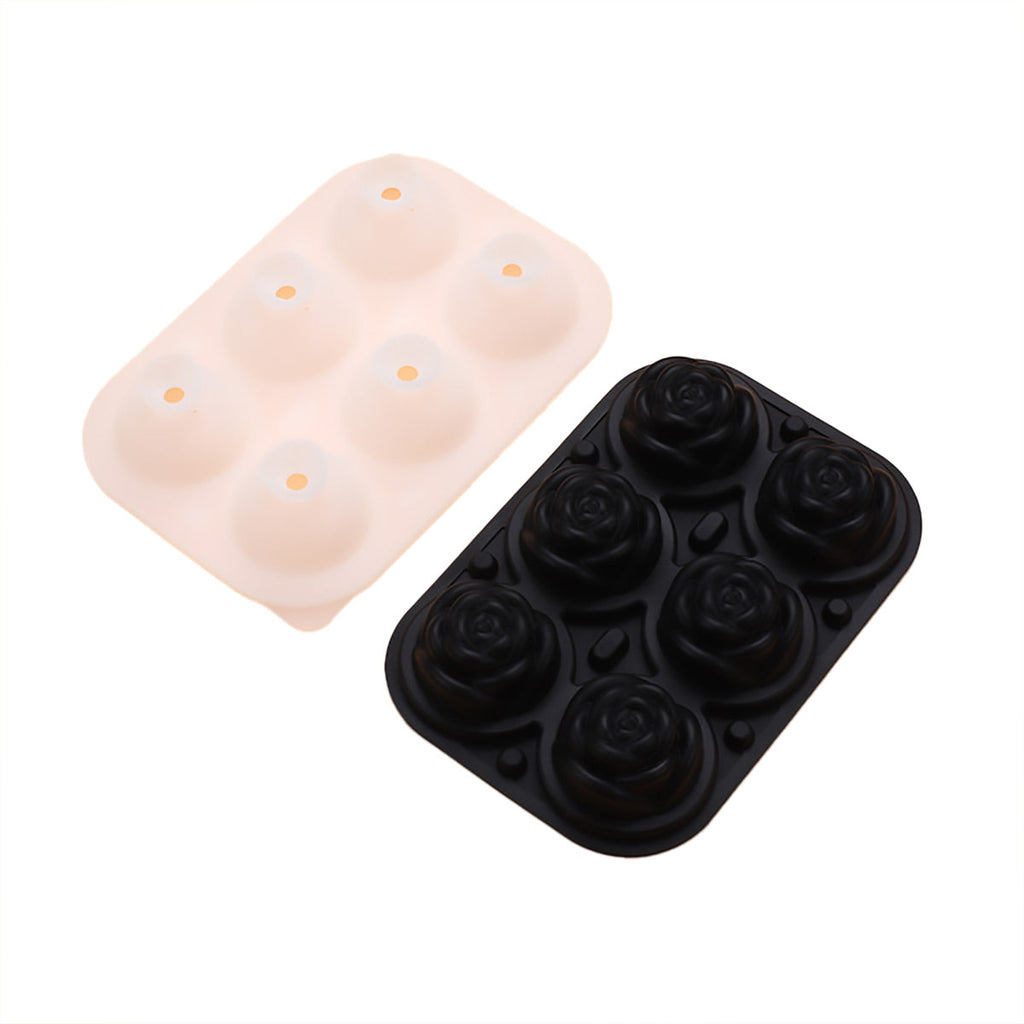 Large Ice Cube Tray Rose Maker Silicone Mold Whiskey Chocolate Jelly Mould DIY - Pink