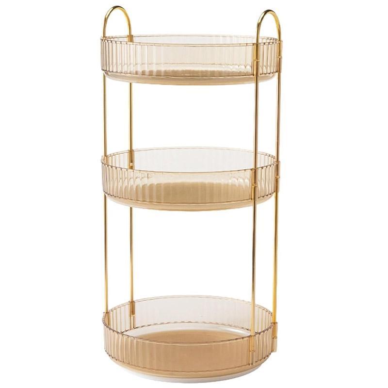 Rotating Cosmetic Organiser Home Storage Shelf Box for Makeup and Beauty Product - Green