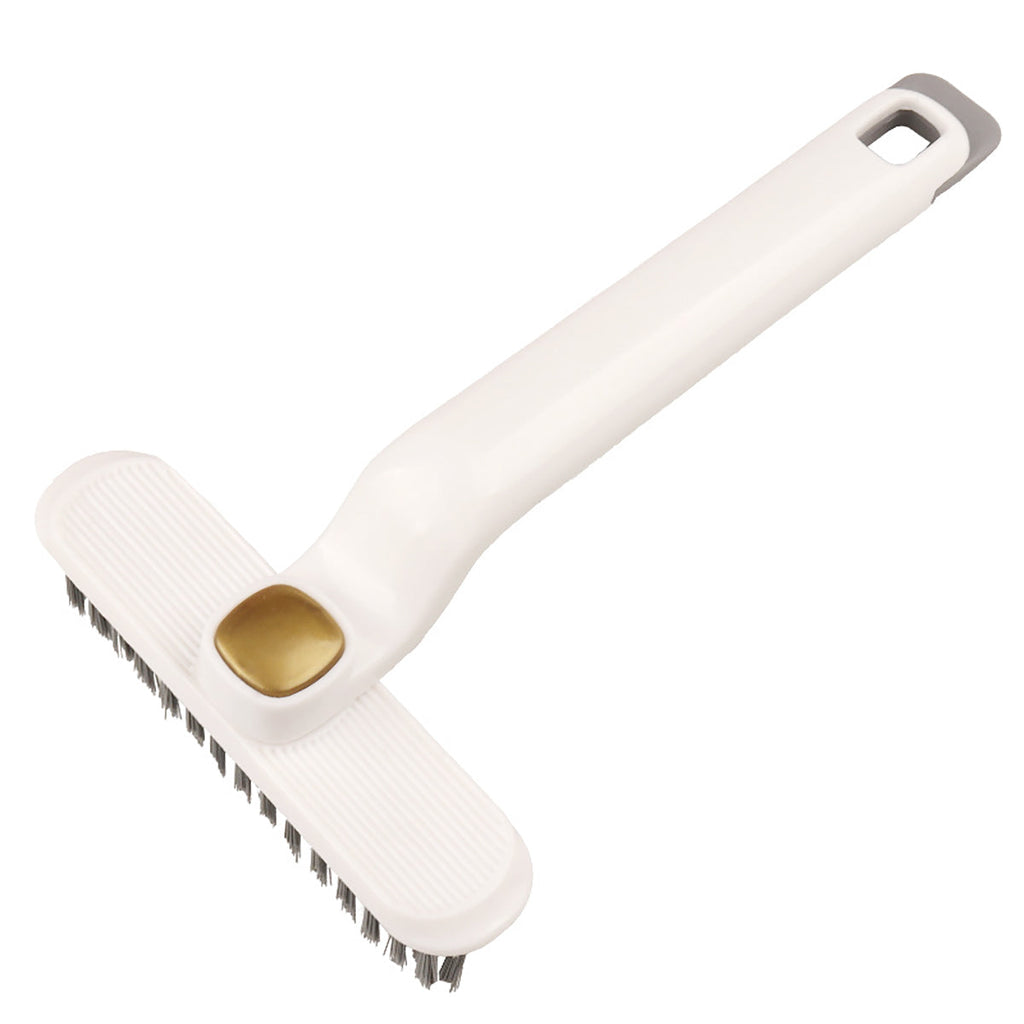 Multi-Functional Rotary Cleaning Brush Hard Bristle Slot Seam Wall Tile Brush - Coffee
