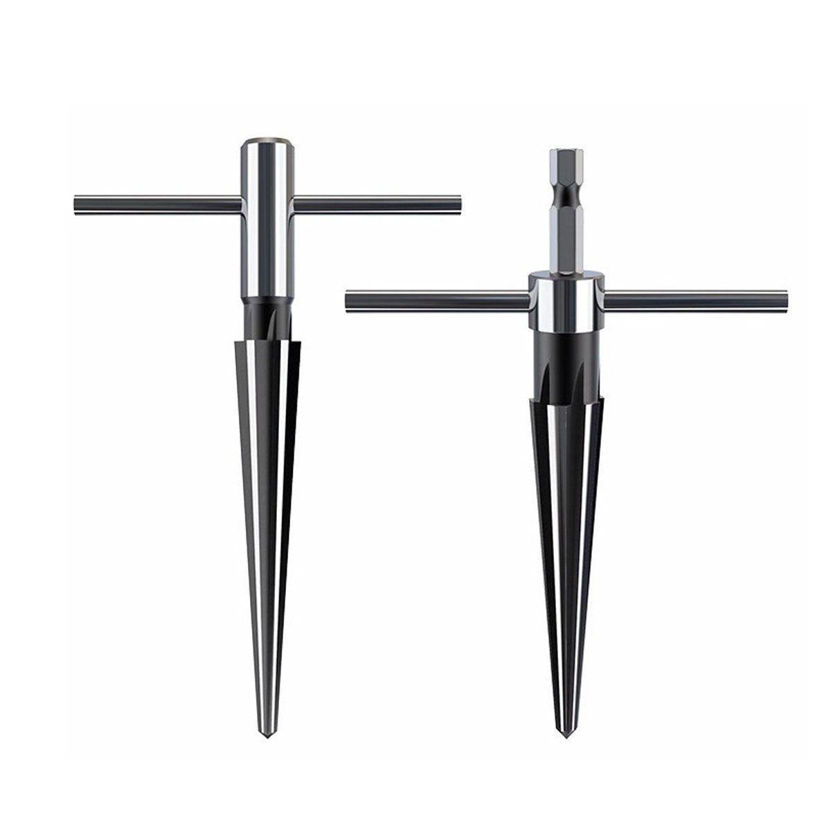 Round Shank Hexagon Shank T Handle Taper Reamer Tool for Drilling and Boring - Round Shank Reamer(3-13mm)
