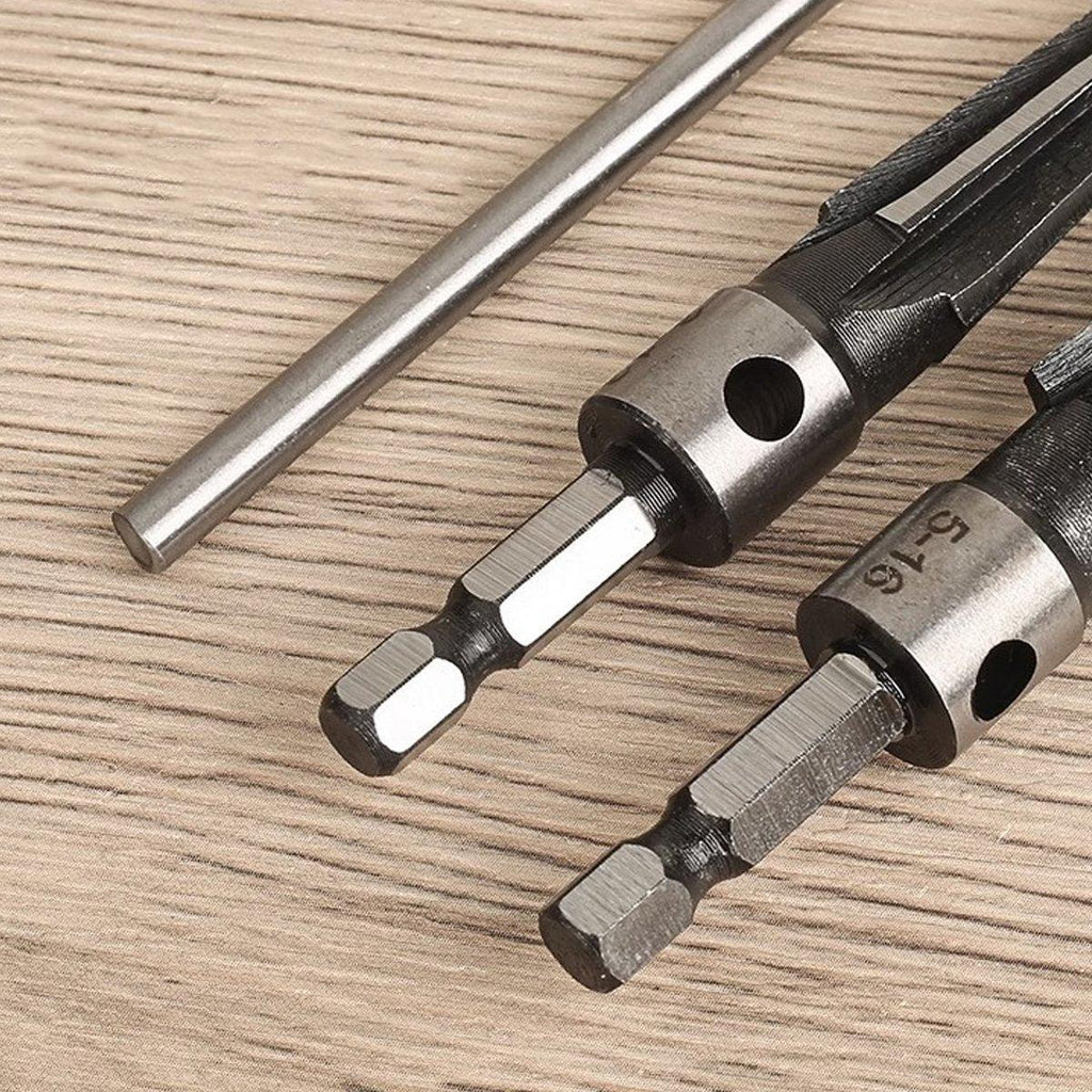 Round Shank Hexagon Shank T Handle Taper Reamer Tool for Drilling and Boring - Round Shank Reamer(3-13mm)