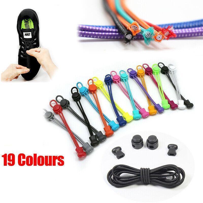 No Tie Elastic Shoelaces with Toggle Locks for Sneakers Running Walking Shoes - Golden