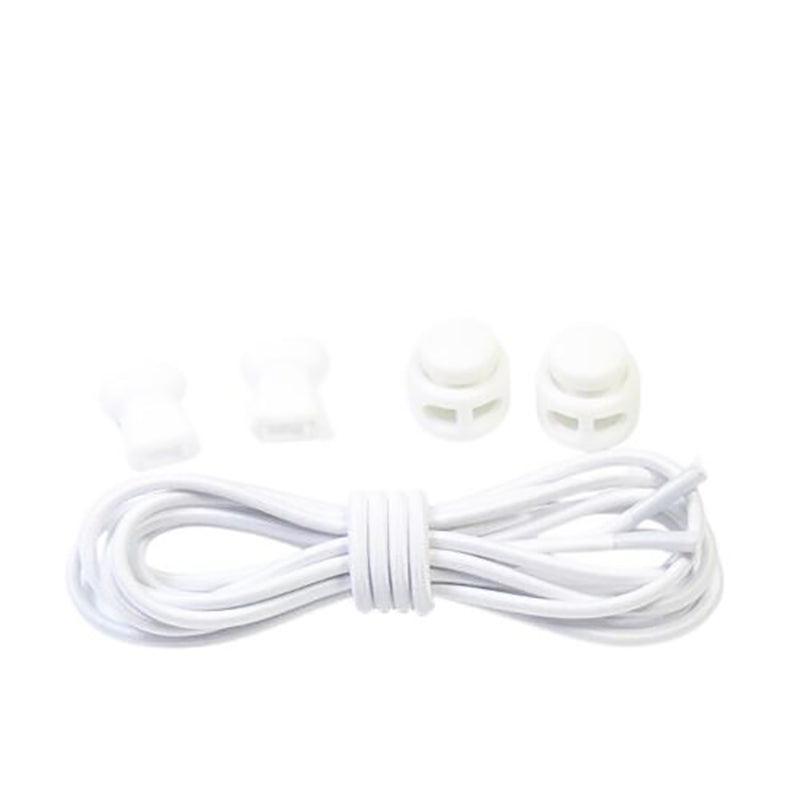 No Tie Elastic Shoelaces with Toggle Locks for Sneakers Running Walking Shoes - Light Grey