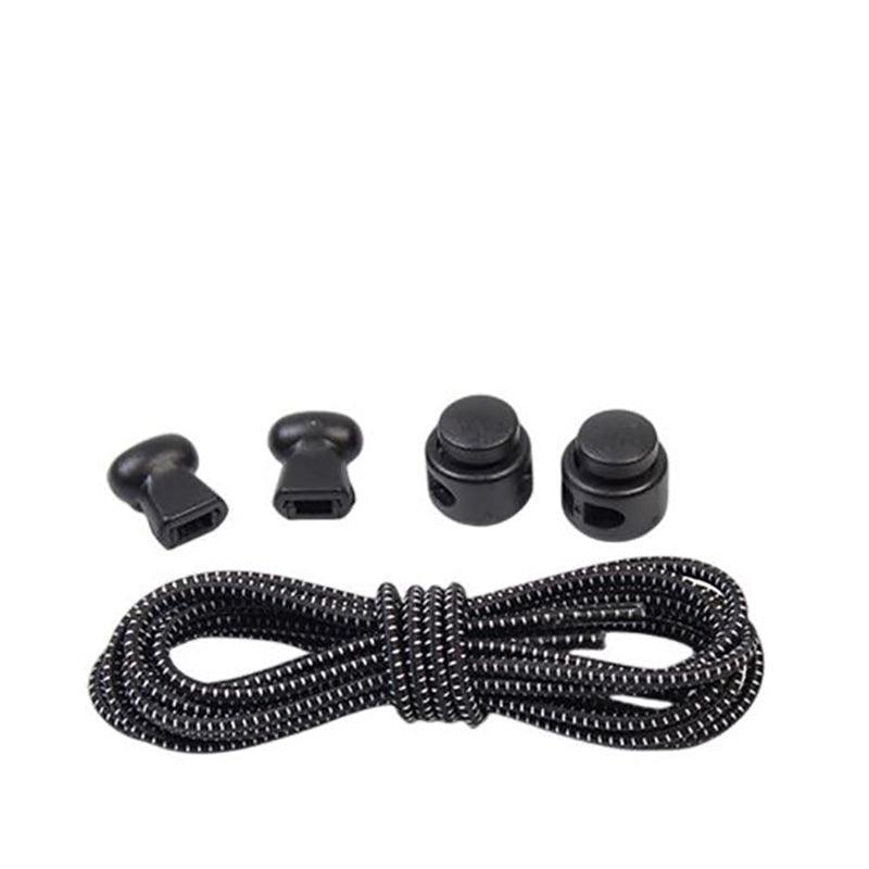No Tie Elastic Shoelaces with Toggle Locks for Sneakers Running Walking Shoes - Light Grey