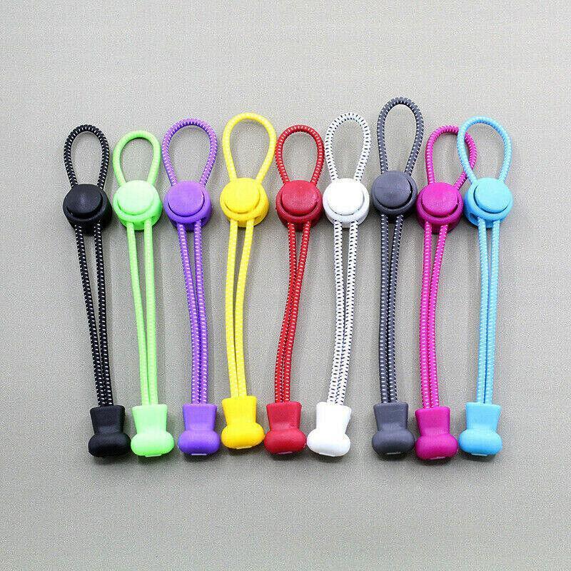 No Tie Elastic Shoelaces with Toggle Locks for Sneakers Running Walking Shoes - Purple
