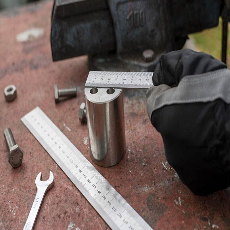 Double Sided Stainless Steel Ruler Precision Measuring Tool 10cm 15cm 20cm - 20cm 1 PC