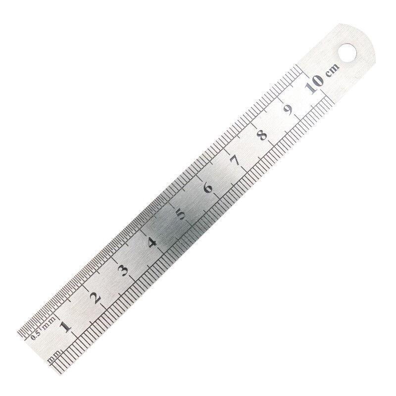 Double Sided Stainless Steel Ruler Precision Measuring Tool 10cm 15cm 20cm - 20cm 1 PC