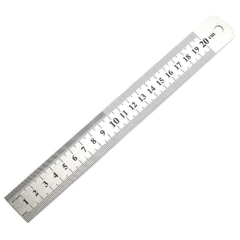 Double Sided Stainless Steel Ruler Precision Measuring Tool 10cm 15cm 20cm - 20cm 1 PC