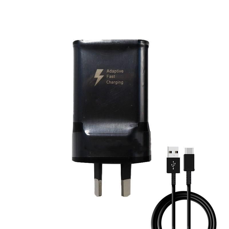 Fast Wall Charger Adapter - Samsung Galaxy S8 S9 S10/ Note 8 9 10 - White USB Type-C Cable (ONLY)