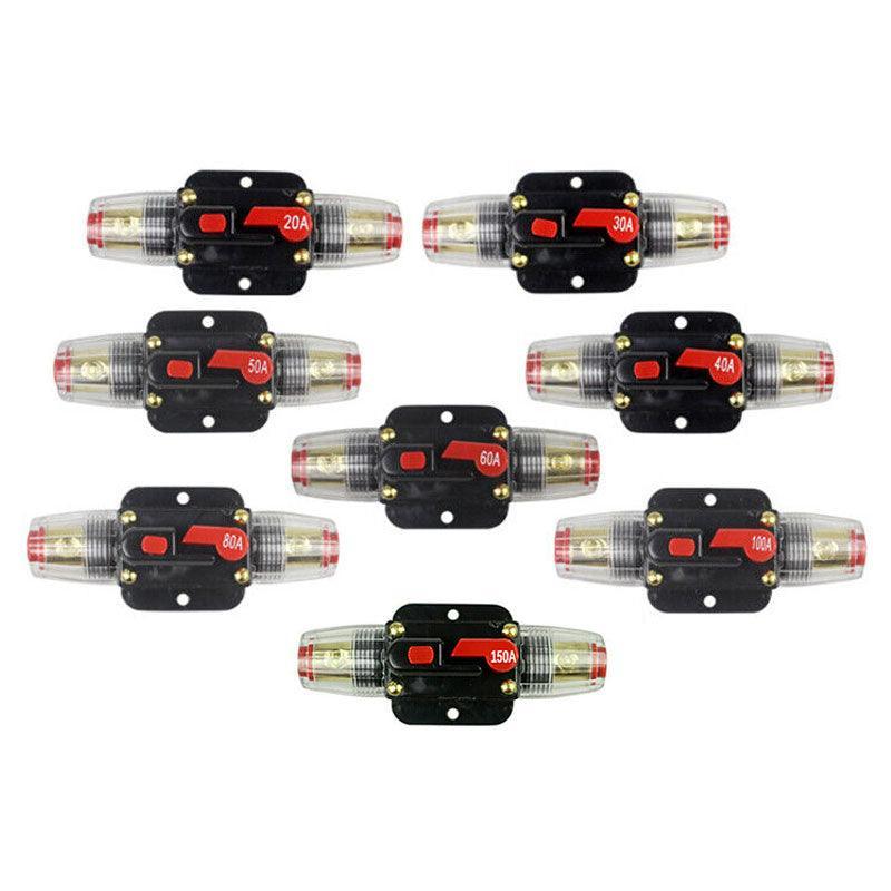 20-150Amp Circuit Breaker Dual Battery Ip67 Waterproof Fuse Manual Reset 12V 24V - 20AMP