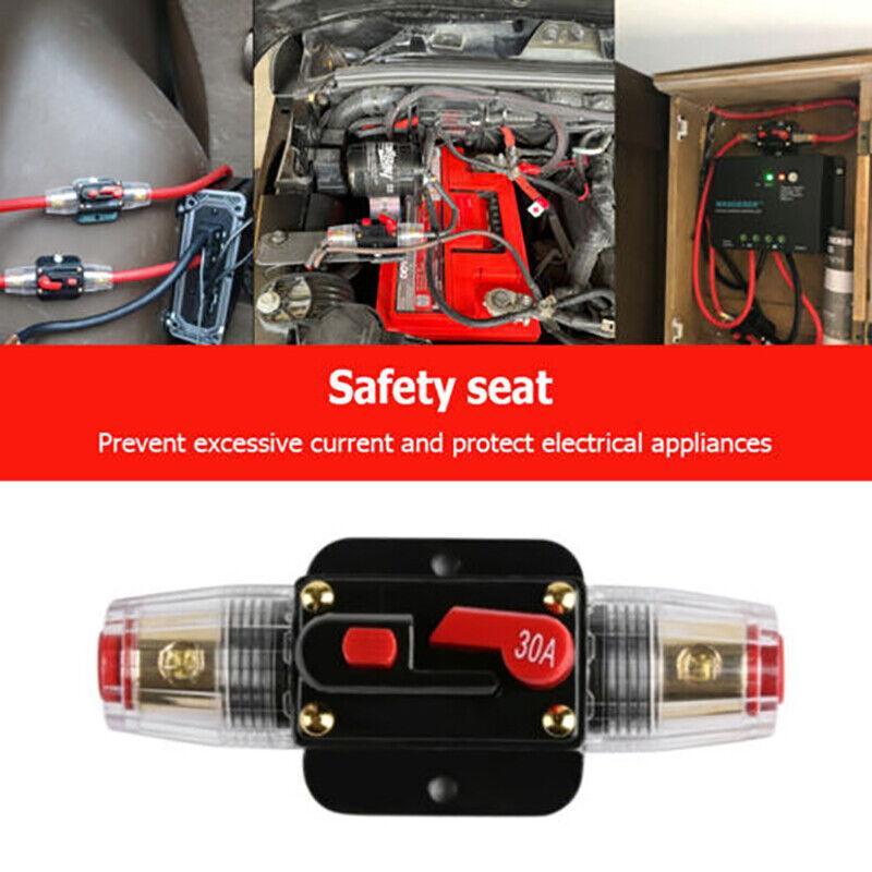 20-150Amp Circuit Breaker Dual Battery Ip67 Waterproof Fuse Manual Reset 12V 24V - 40AMP