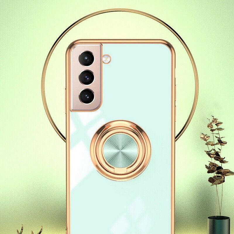 Black Shockproof Ring Holder Case Cover for Samsung S22 Ultra Plus Note 20 - Samsung Galaxy A32 5G