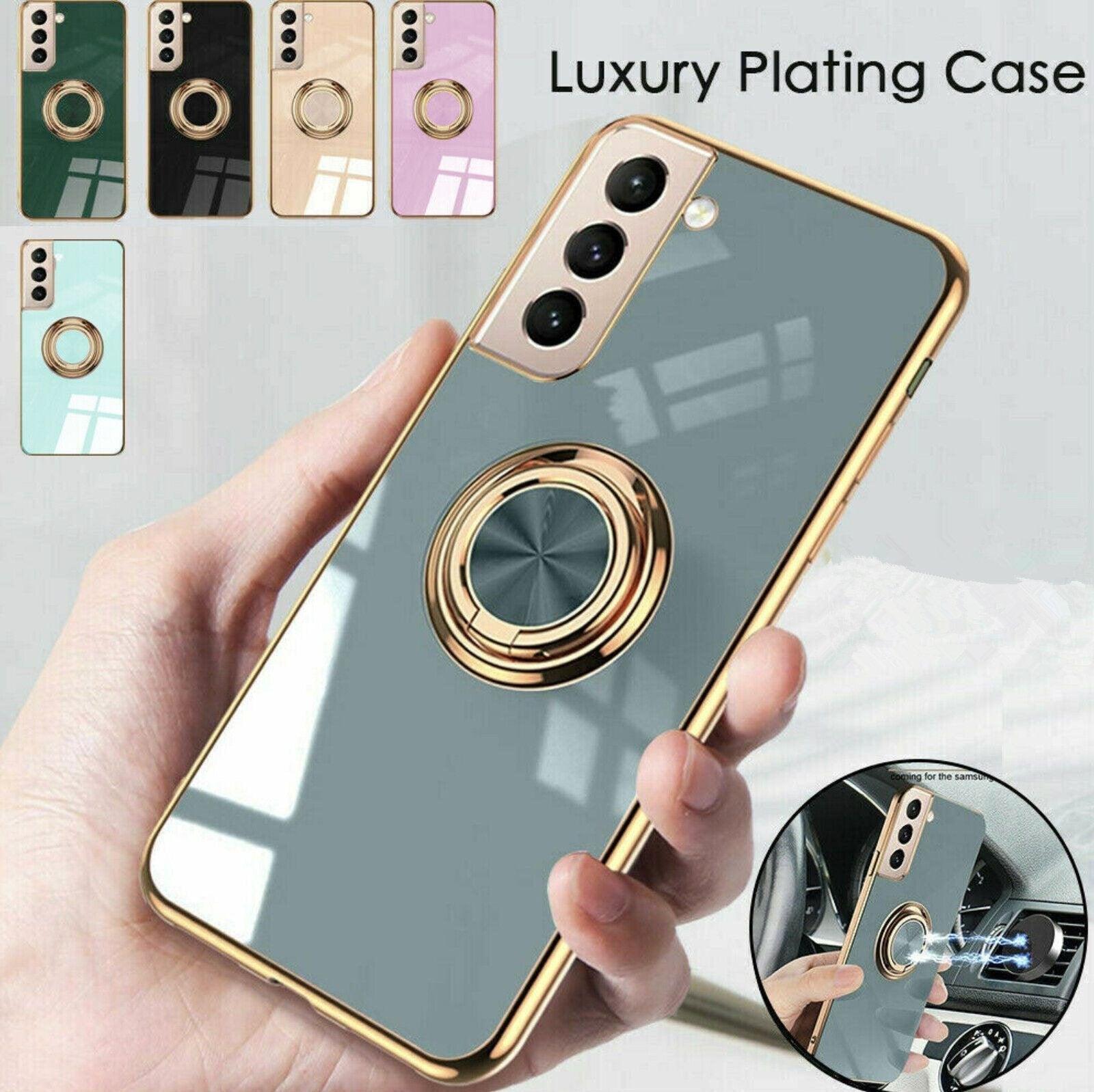 Black Shockproof Ring Holder Case Cover for Samsung S22 Ultra Plus Note 20 - Samsung Galaxy A33