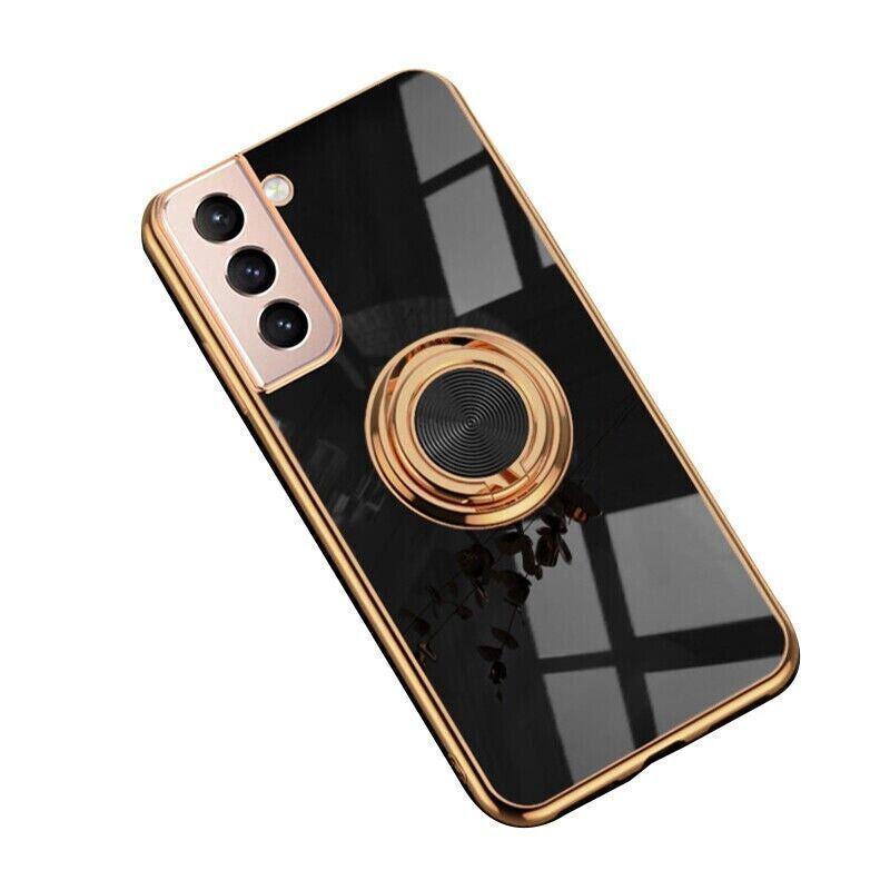 Black Shockproof Ring Holder Case Cover for Samsung S22 Ultra Plus Note 20 - Samsung Galaxy A33