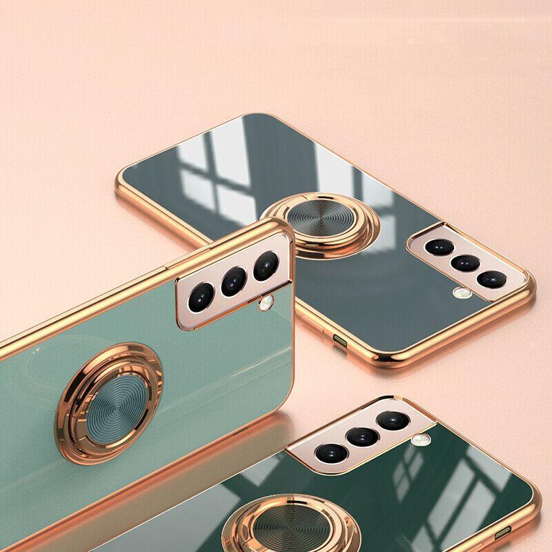 Black Shockproof Ring Holder Case Cover for Samsung S22 Ultra Plus Note 20 - Samsung Galaxy S22Ultra