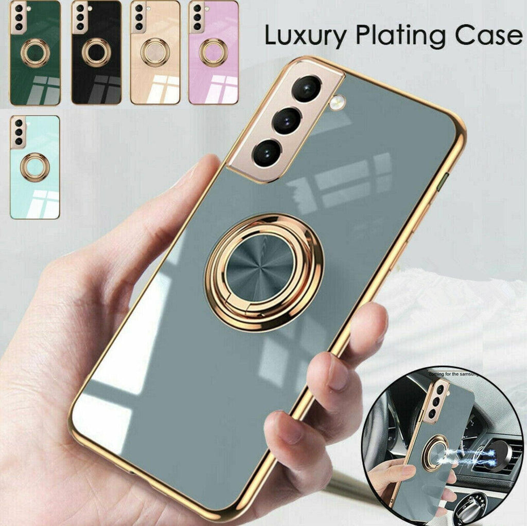 Dark Green Shockproof Ring Holder Case Cover for Samsung S22 Ultra S22 Plus Note 20 - Samsung Galaxy A13