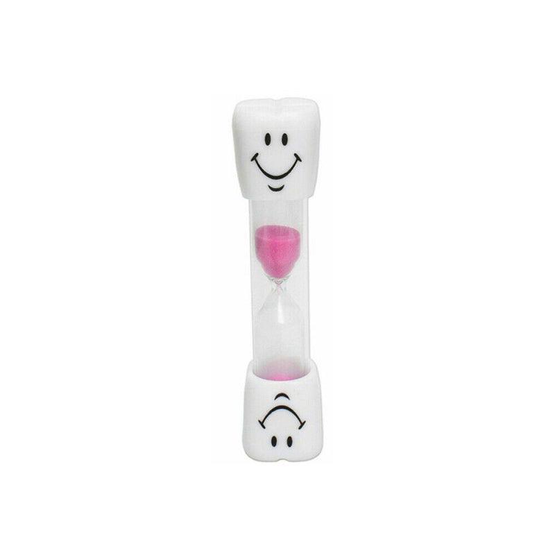 3-Minute Hourglass Sand Timer Smiley Face Clock for Brushing or Kitchen Use - Purple