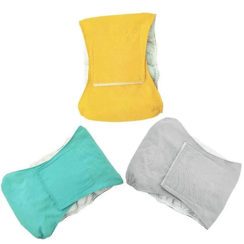 XS Male Dog Puppy Nappy Diaper Belly Wrap Band Sanitary Pants Underpants - Grey