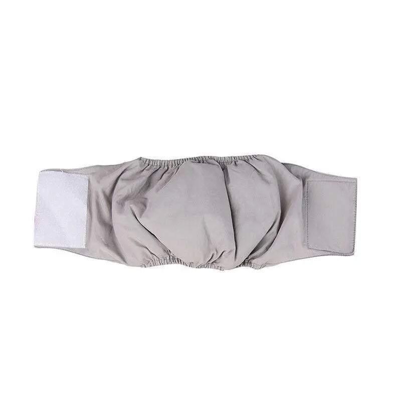 XS Male Dog Puppy Nappy Diaper Belly Wrap Band Sanitary Pants Underpants - Grey