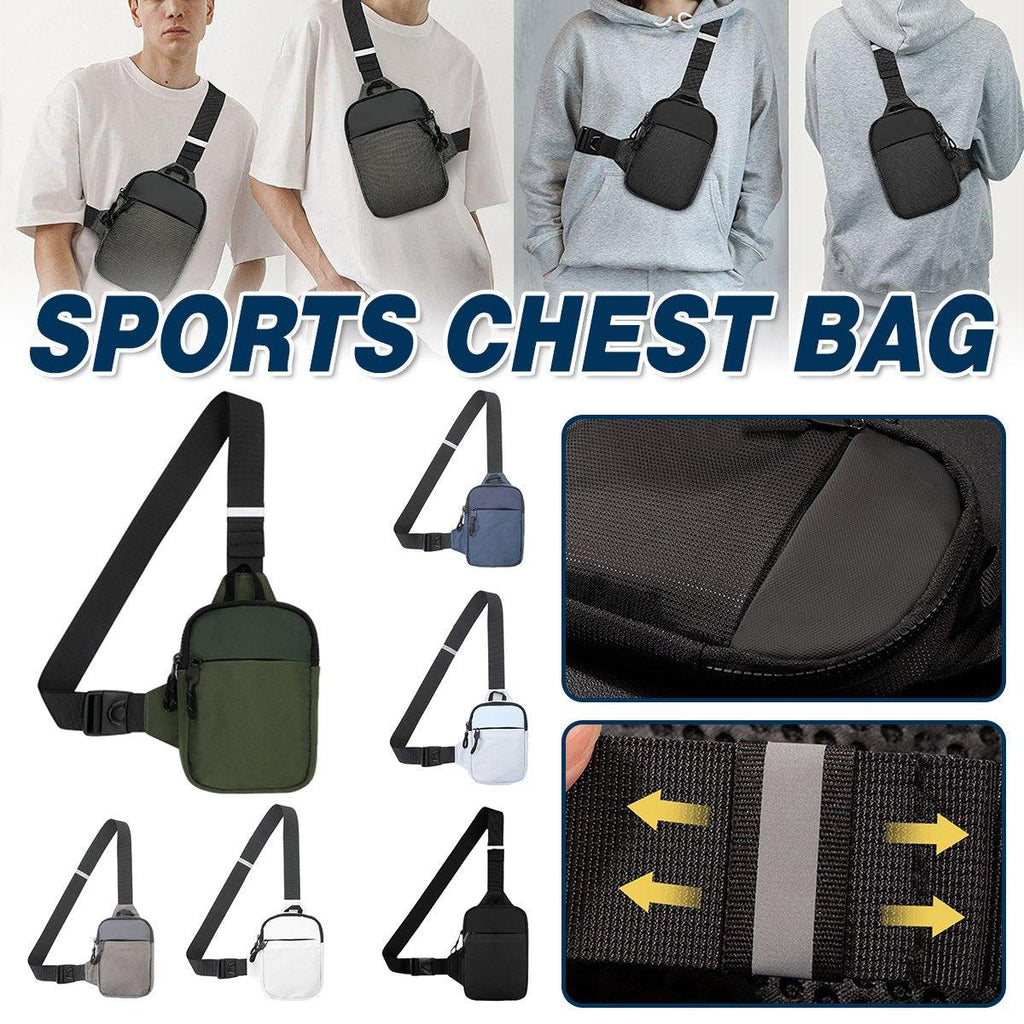 Sports Chest Bag Crossbody Backpack Mini Fashion Satchel for Outdoor Travel - Army Green