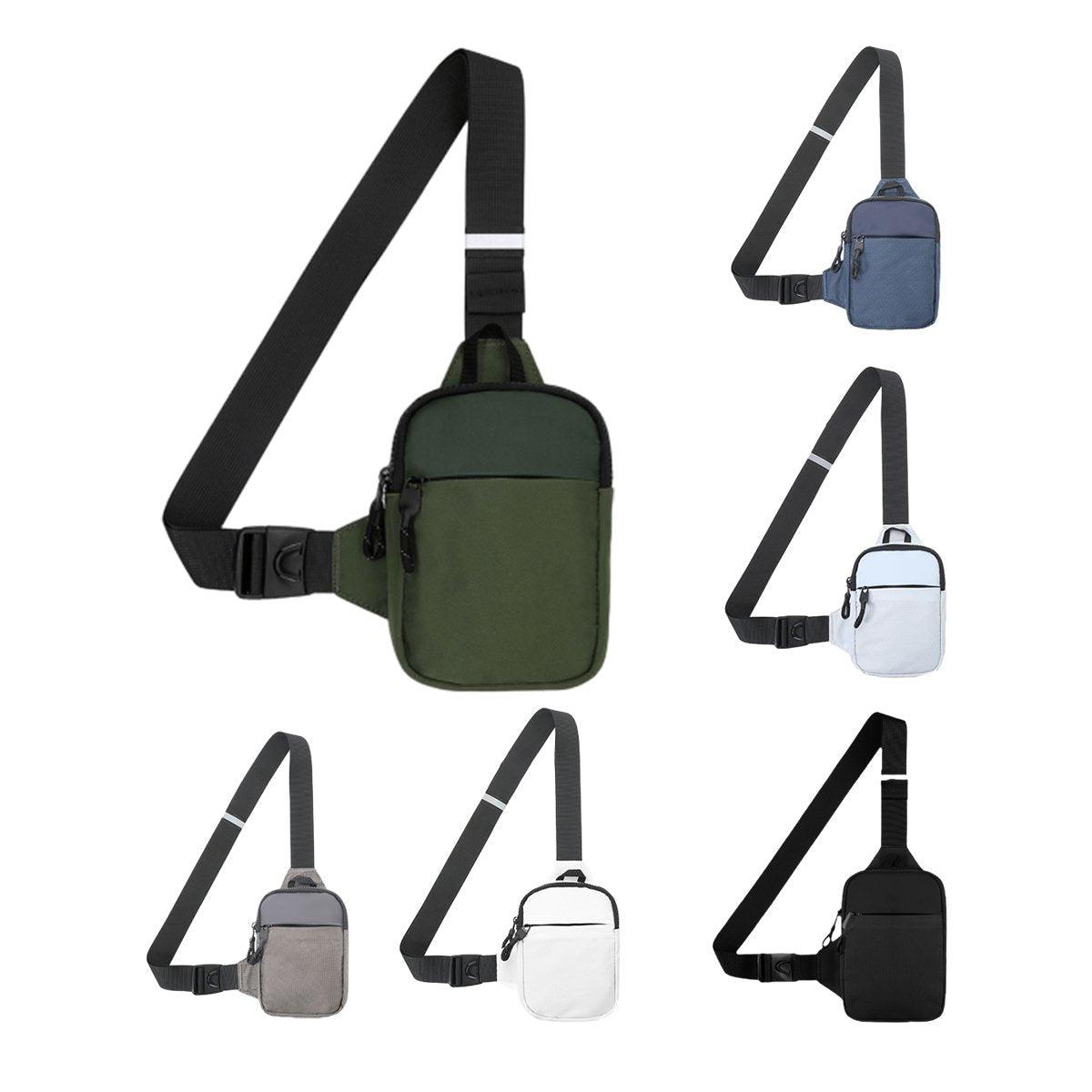 Sports Chest Bag Crossbody Backpack Mini Fashion Satchel for Outdoor Travel - Army Green
