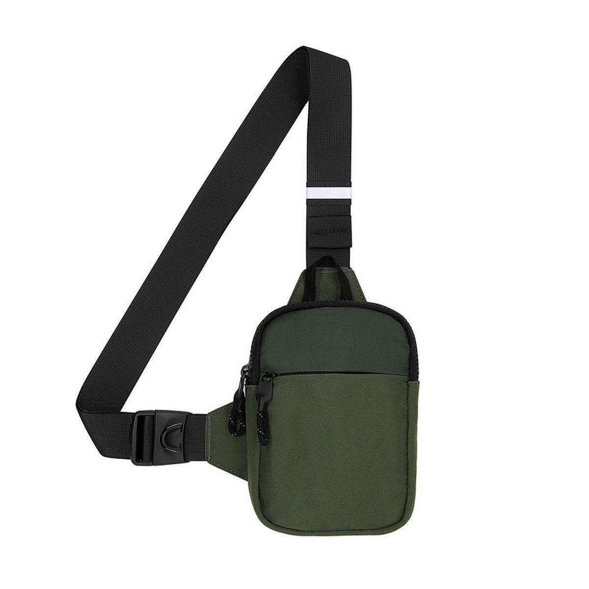 Sports Chest Bag Crossbody Backpack Mini Fashion Satchel for Outdoor Travel - Grey
